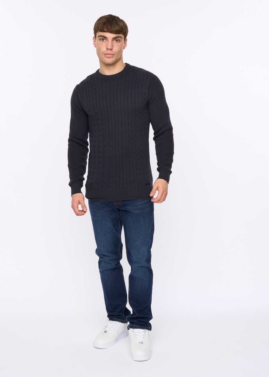 Crosshatch Navy Kabstars Cable Knit
