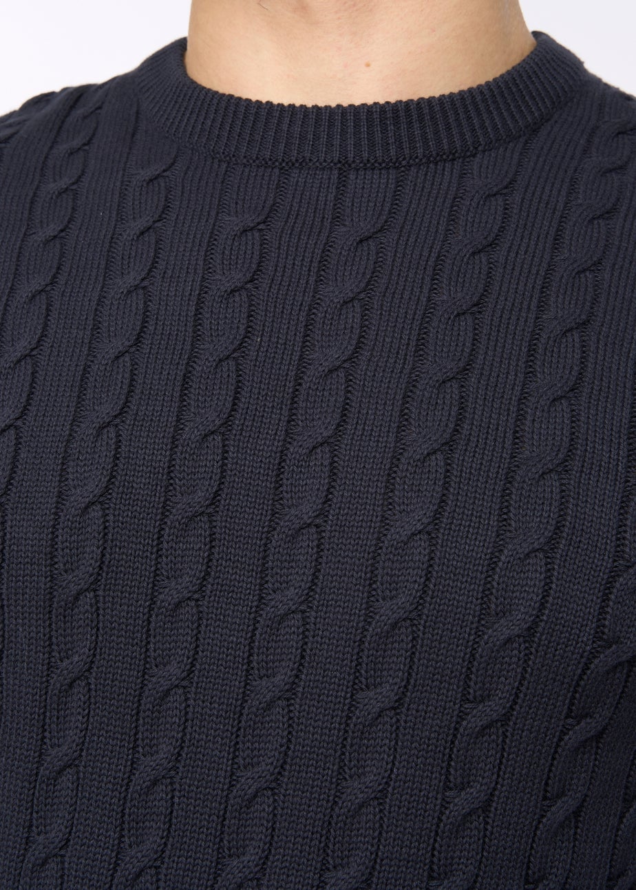 Crosshatch Navy Kabstars Cable Knit