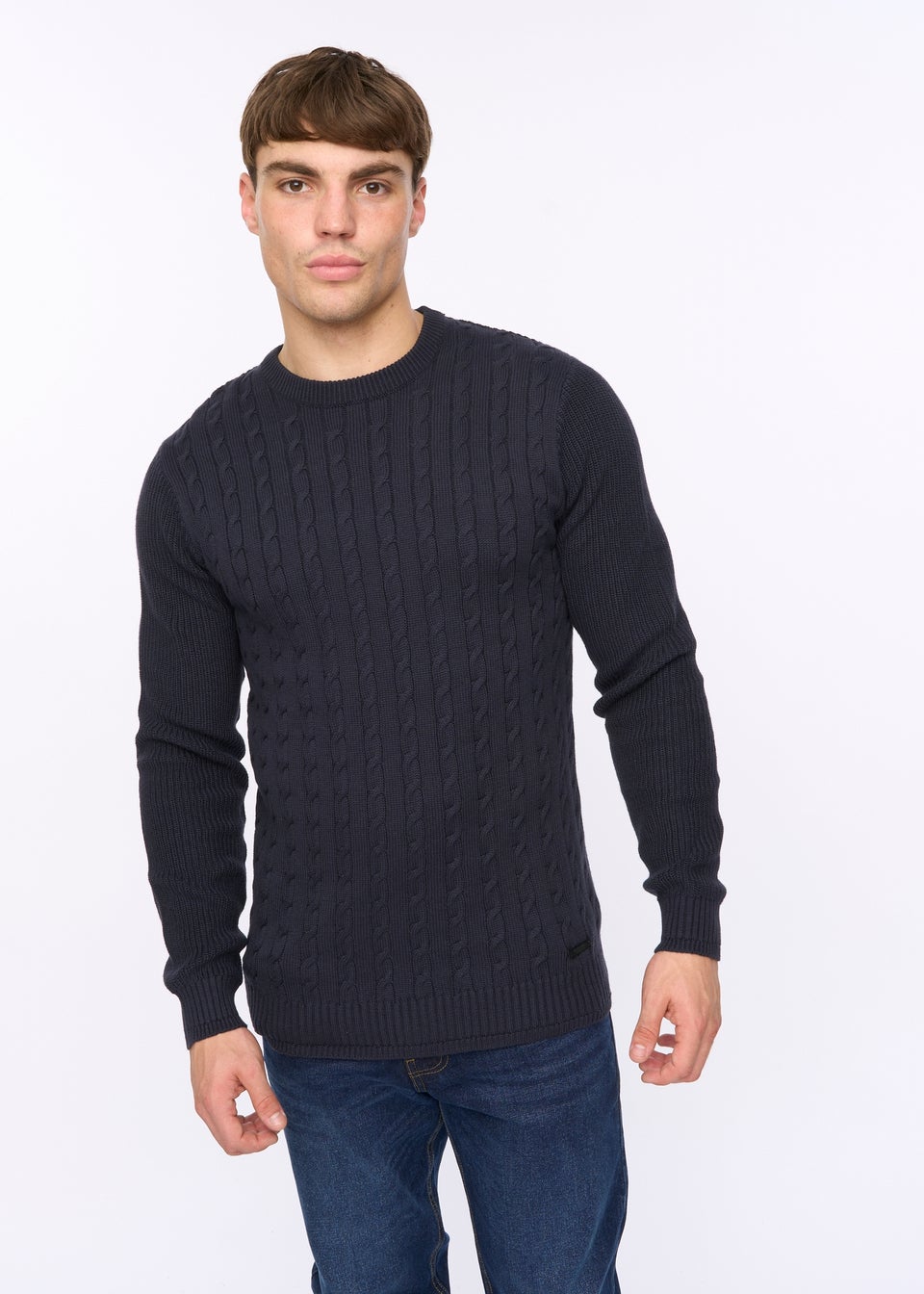 Crosshatch Navy Kabstars Cable Knit