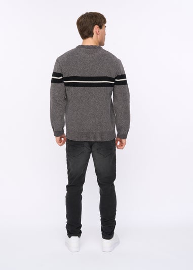 Crosshatch Grey Roundall Chenille Knit