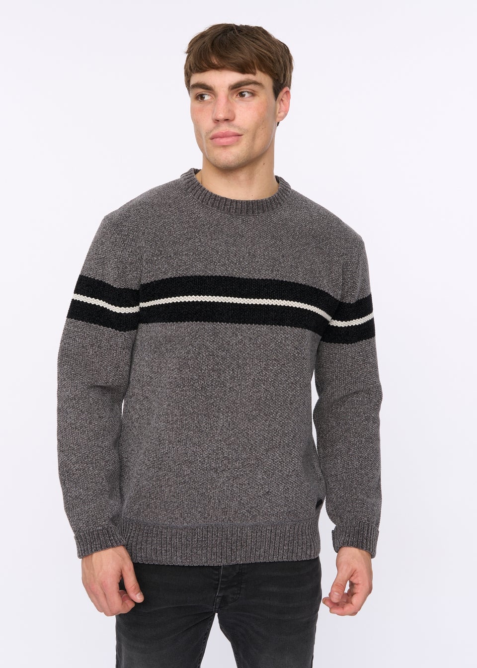 Crosshatch Grey Roundall Chenille Knit