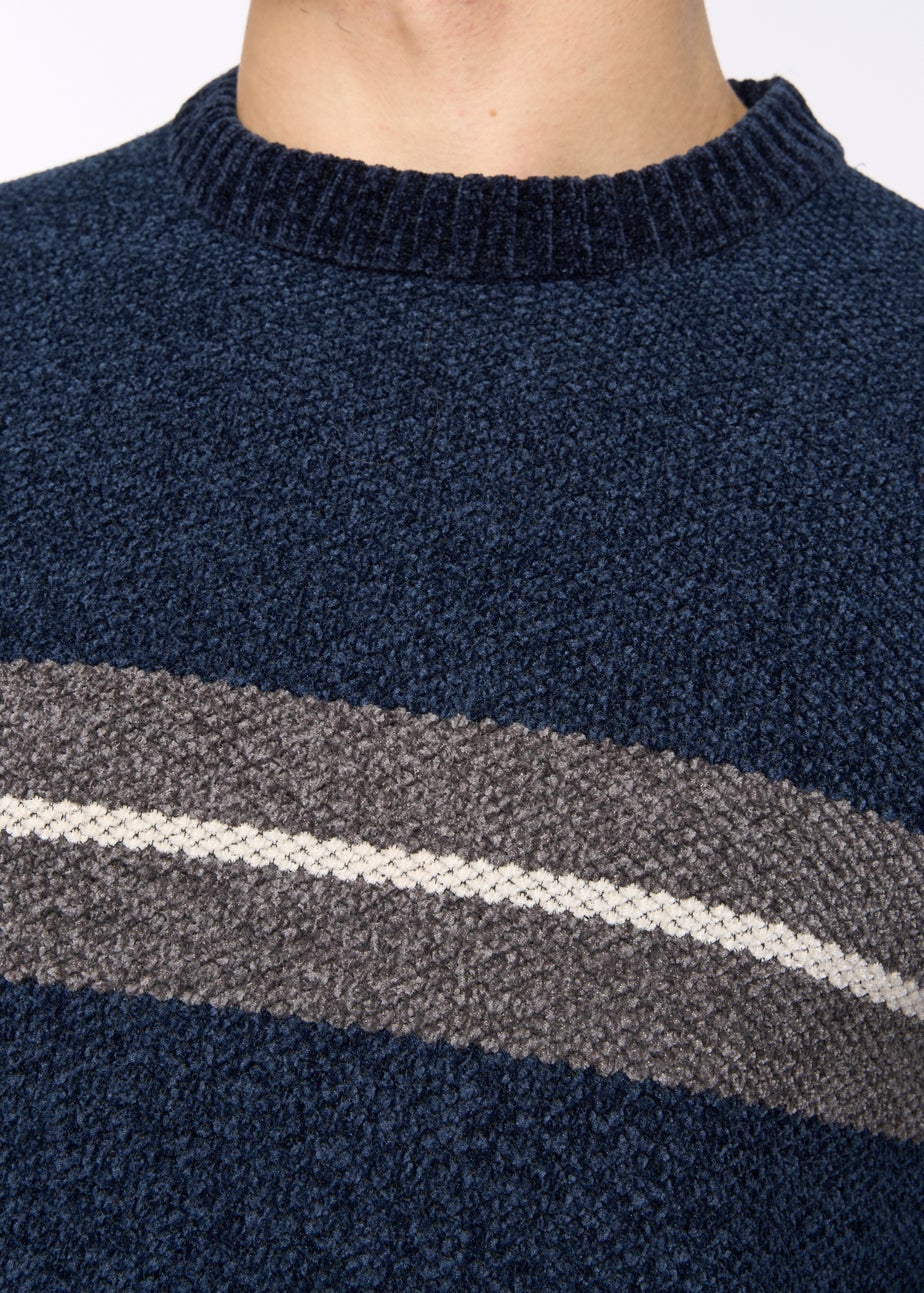 Crosshatch Navy Roundall Chenille Knit