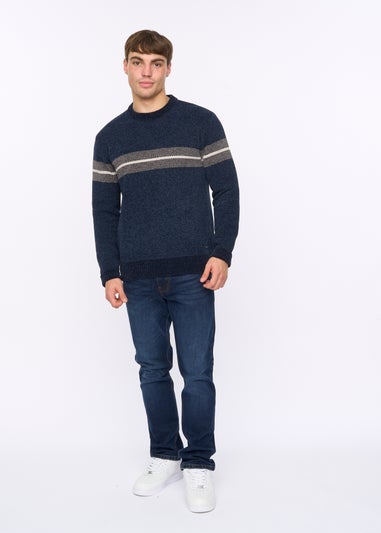 Crosshatch Navy Roundall Chenille Knit
