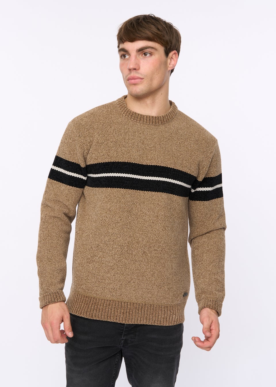 Crosshatch Taupe Roundall Chenille Knit