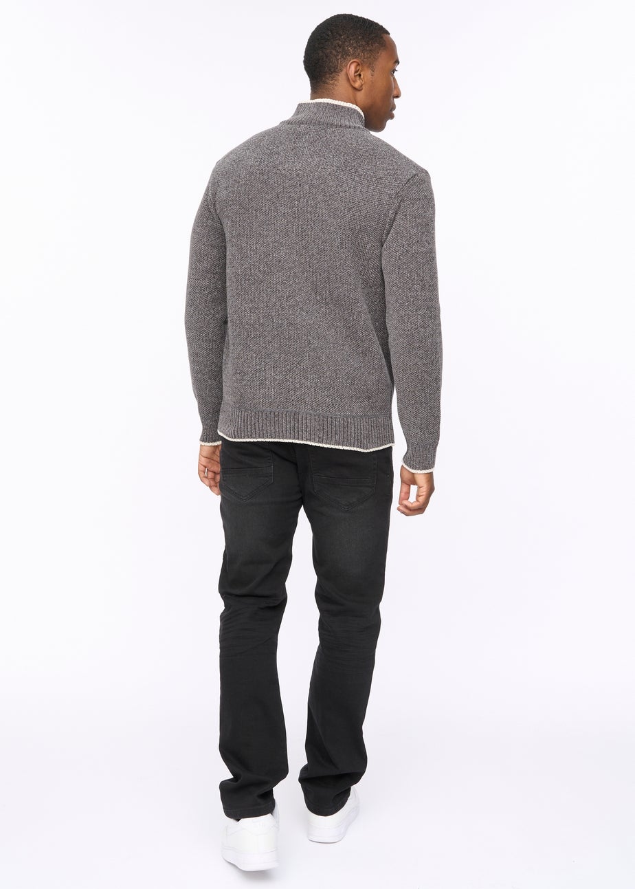 Crosshatch Grey Coldwell Chenille 1/4 Zip Knit