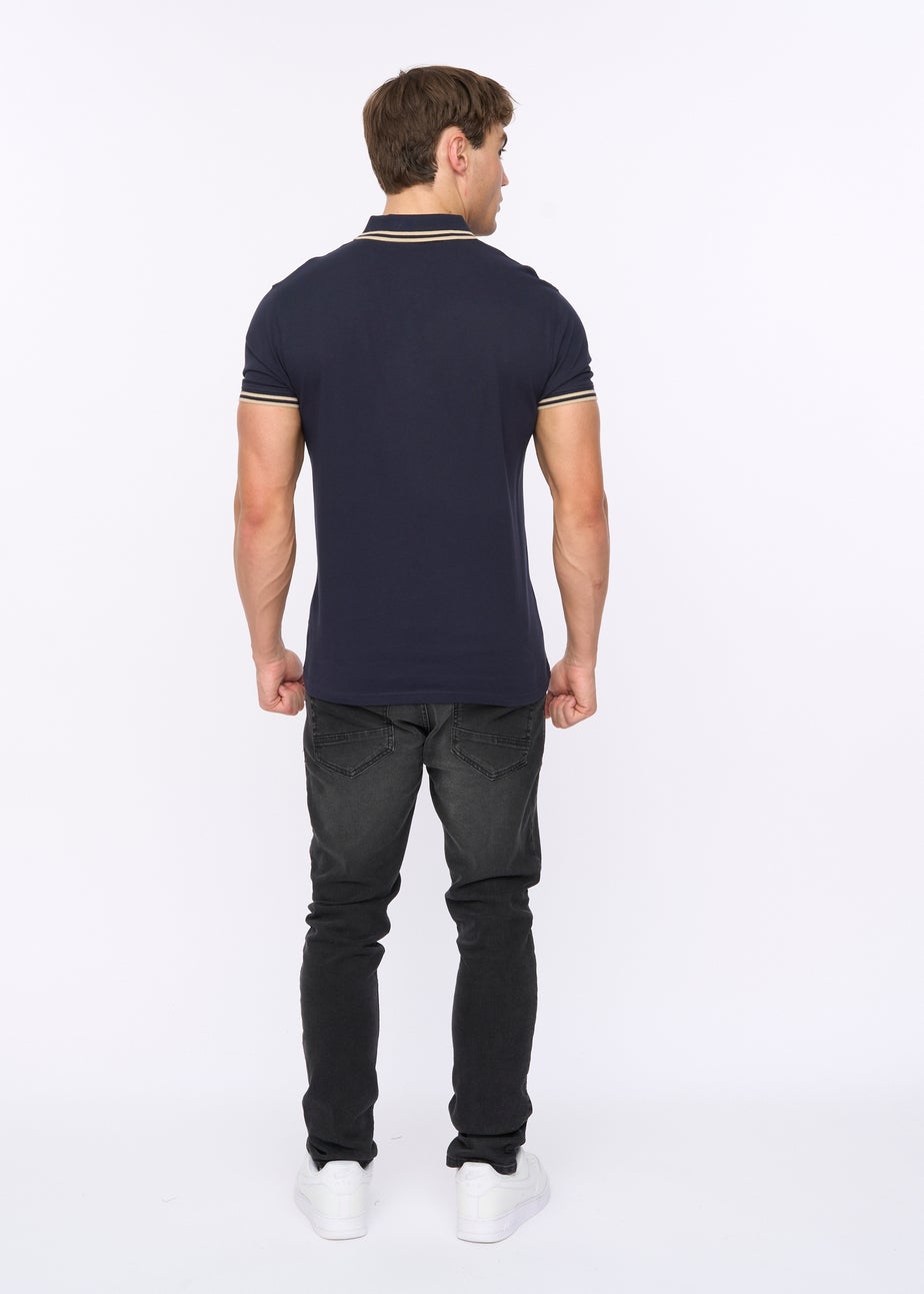 Crosshatch Navy Mackerby Polo