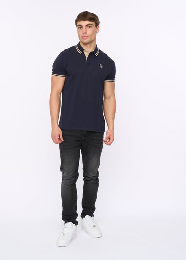 Crosshatch Navy Mackerby Polo