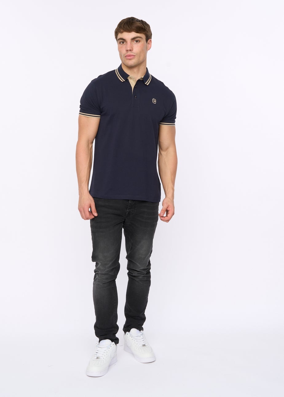 Crosshatch Navy Mackerby Polo