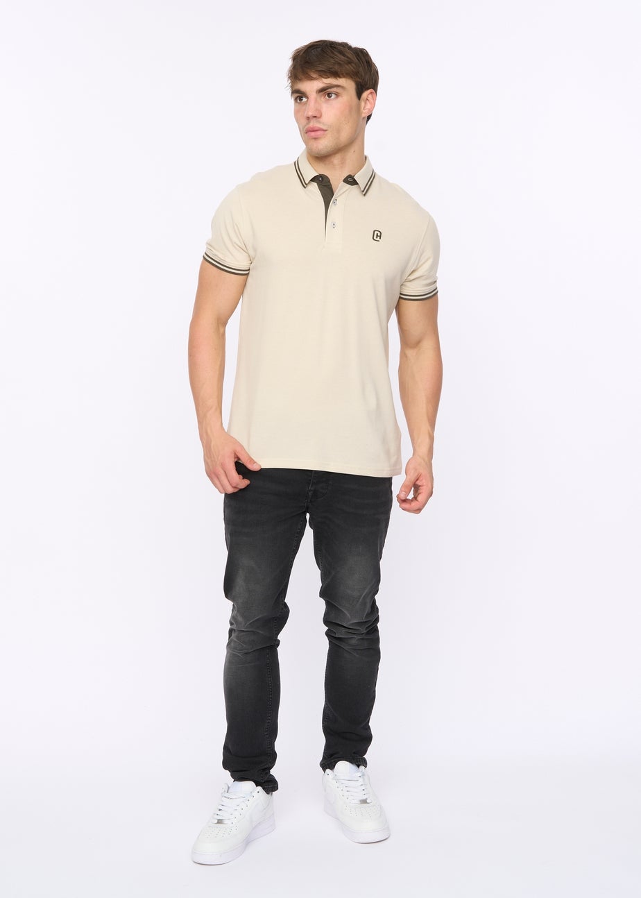 Crosshatch Off White Mackerby Polo