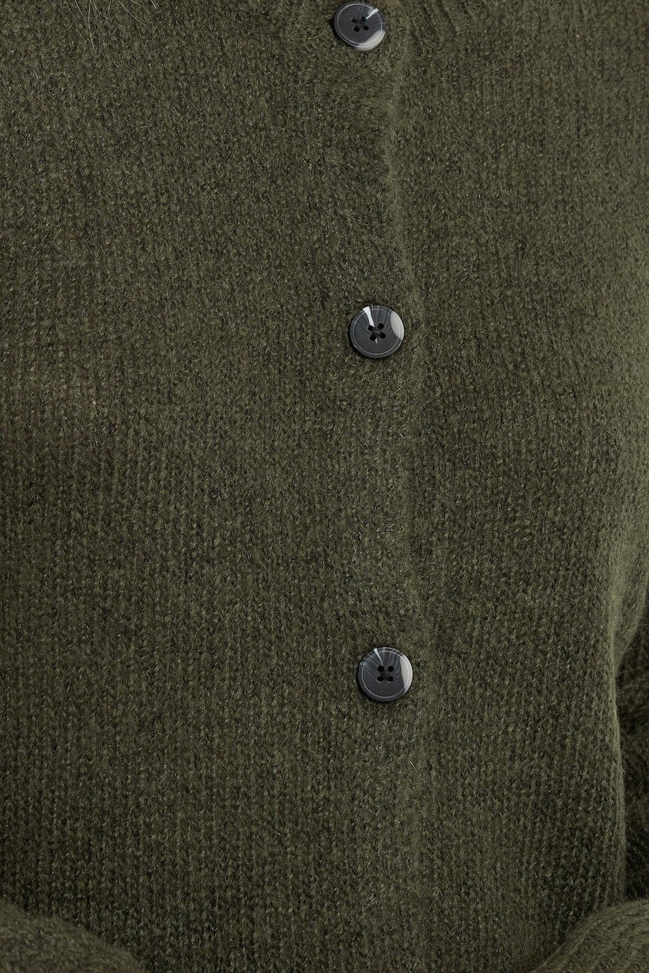 Long Tall Sally Khaki Green Knitted Button Cardigan