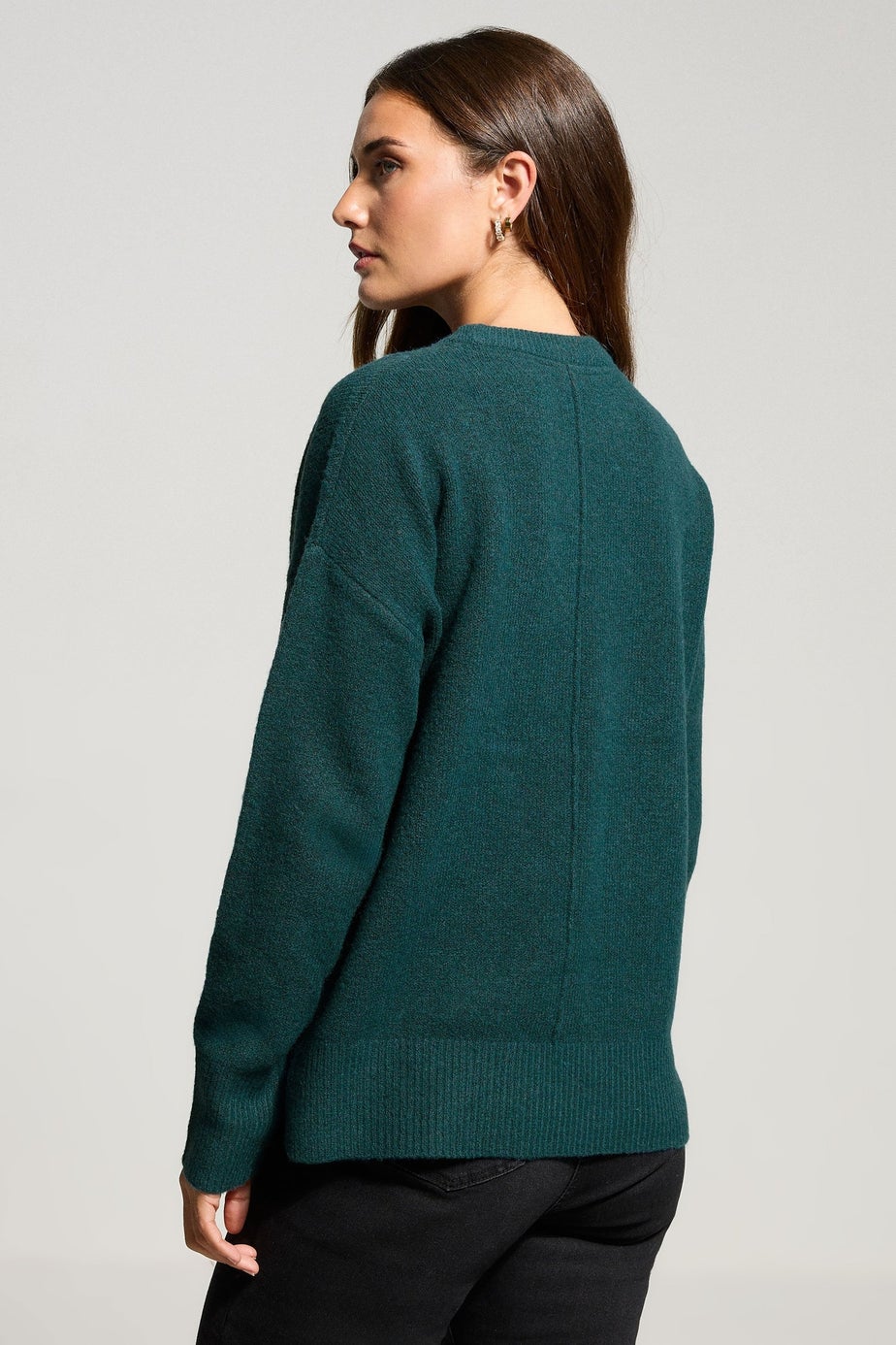 Long Tall Sally Dark Green Seam Front Jumper