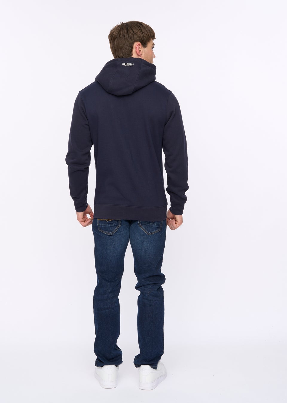 Crosshatch Navy Hellmere Hoodie
