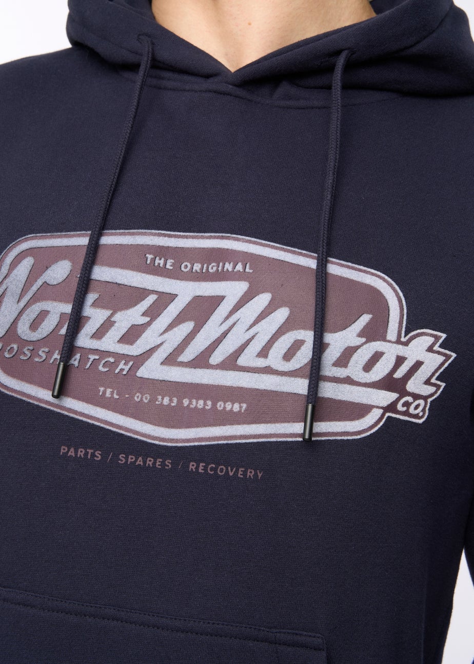 Crosshatch Navy Hellmere Hoodie