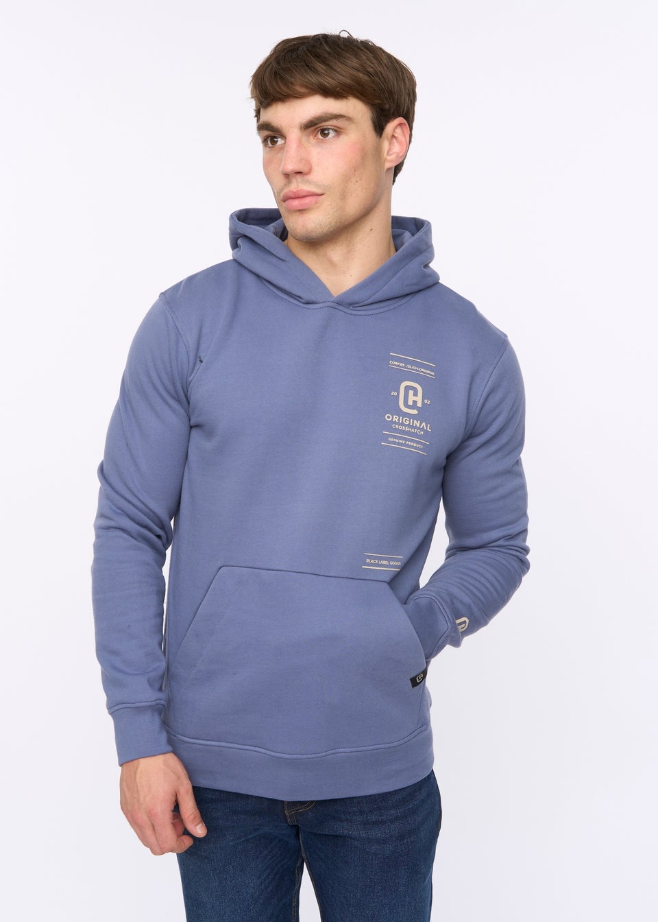Crosshatch Denim Blue Jamolat Hoodie