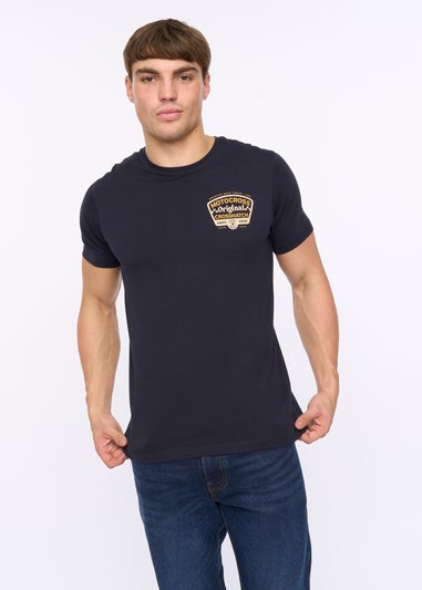 Crosshatch Navy Motocross T-Shirt