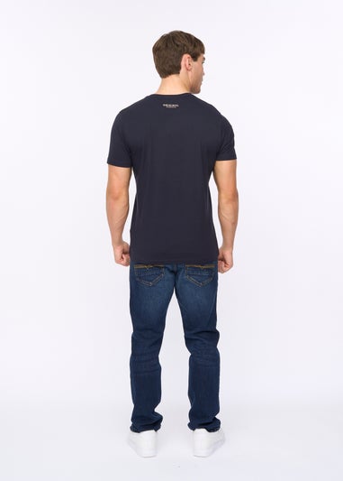 Crosshatch Navy Motocross T-Shirt