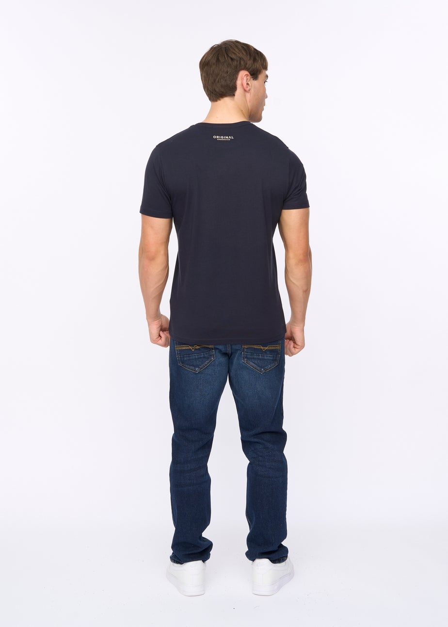 Crosshatch Navy Motocross T-Shirt