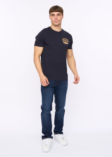 Crosshatch Navy Motocross T-Shirt
