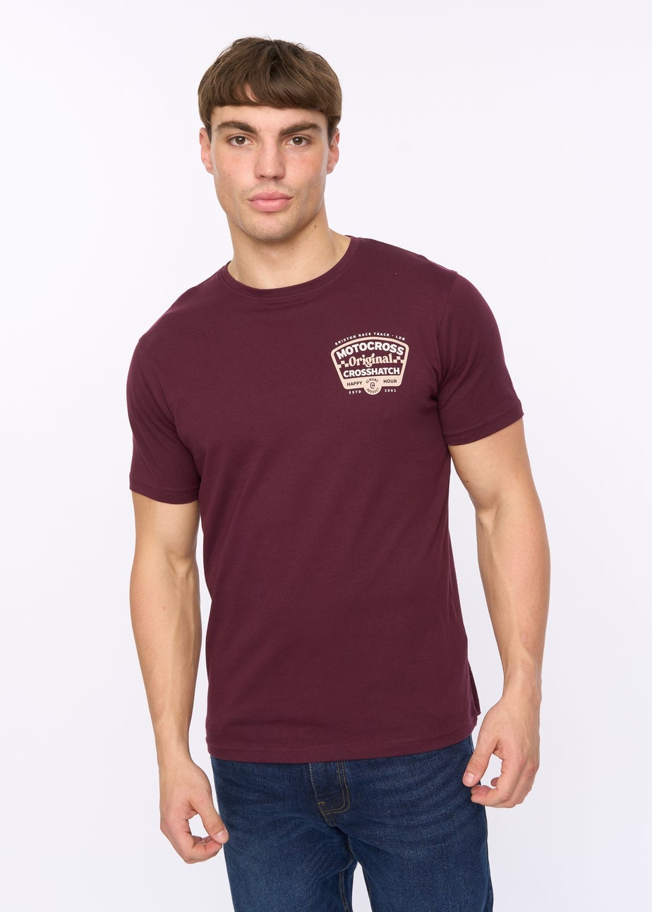 Crosshatch Raisin Motocross T-Shirt