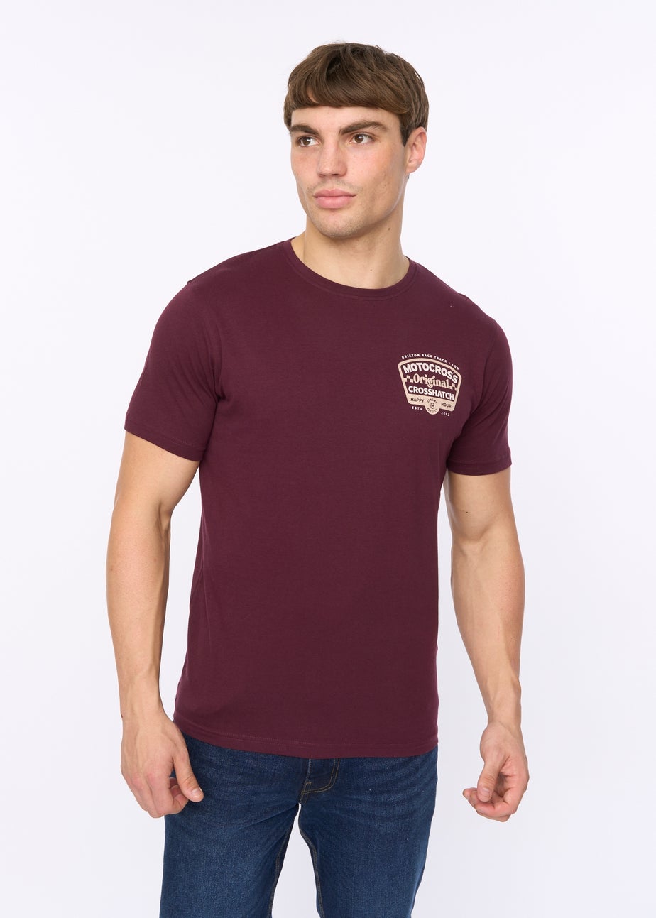 Crosshatch Raisin Motocross T-Shirt