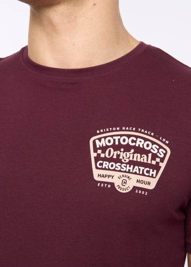 Crosshatch Raisin Motocross T-Shirt