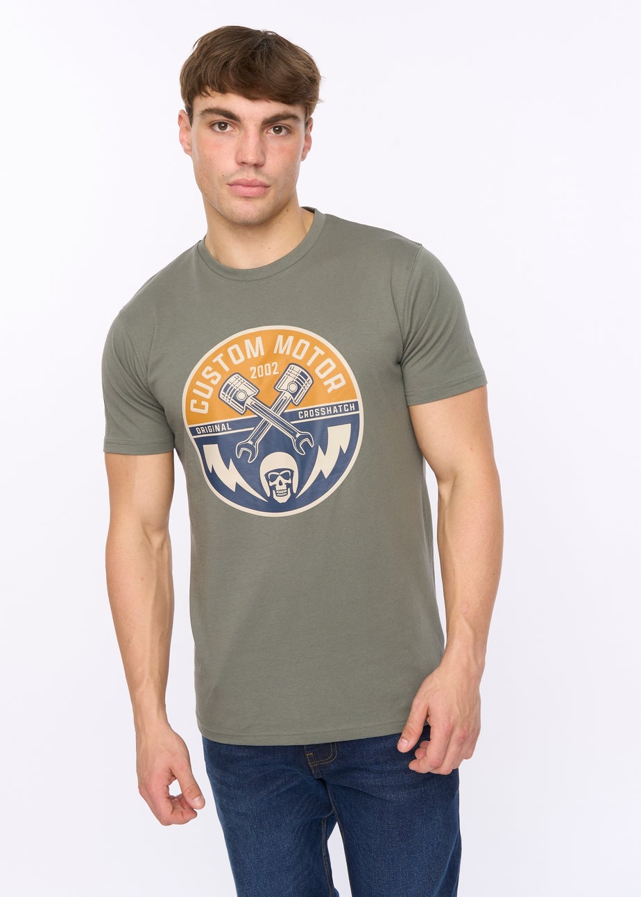 Crosshatch Olive Moules T-Shirt