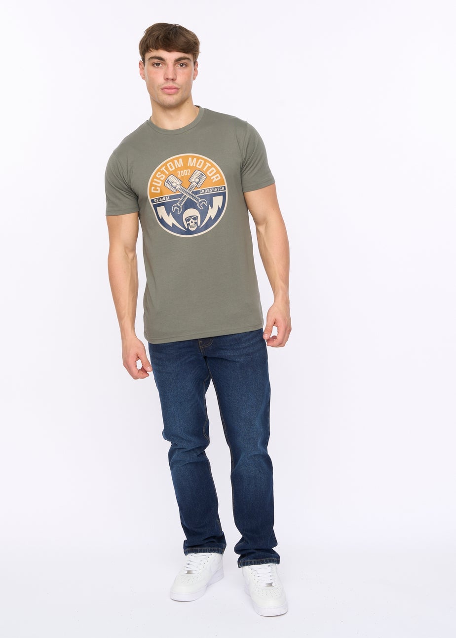 Crosshatch Olive Moules T-Shirt