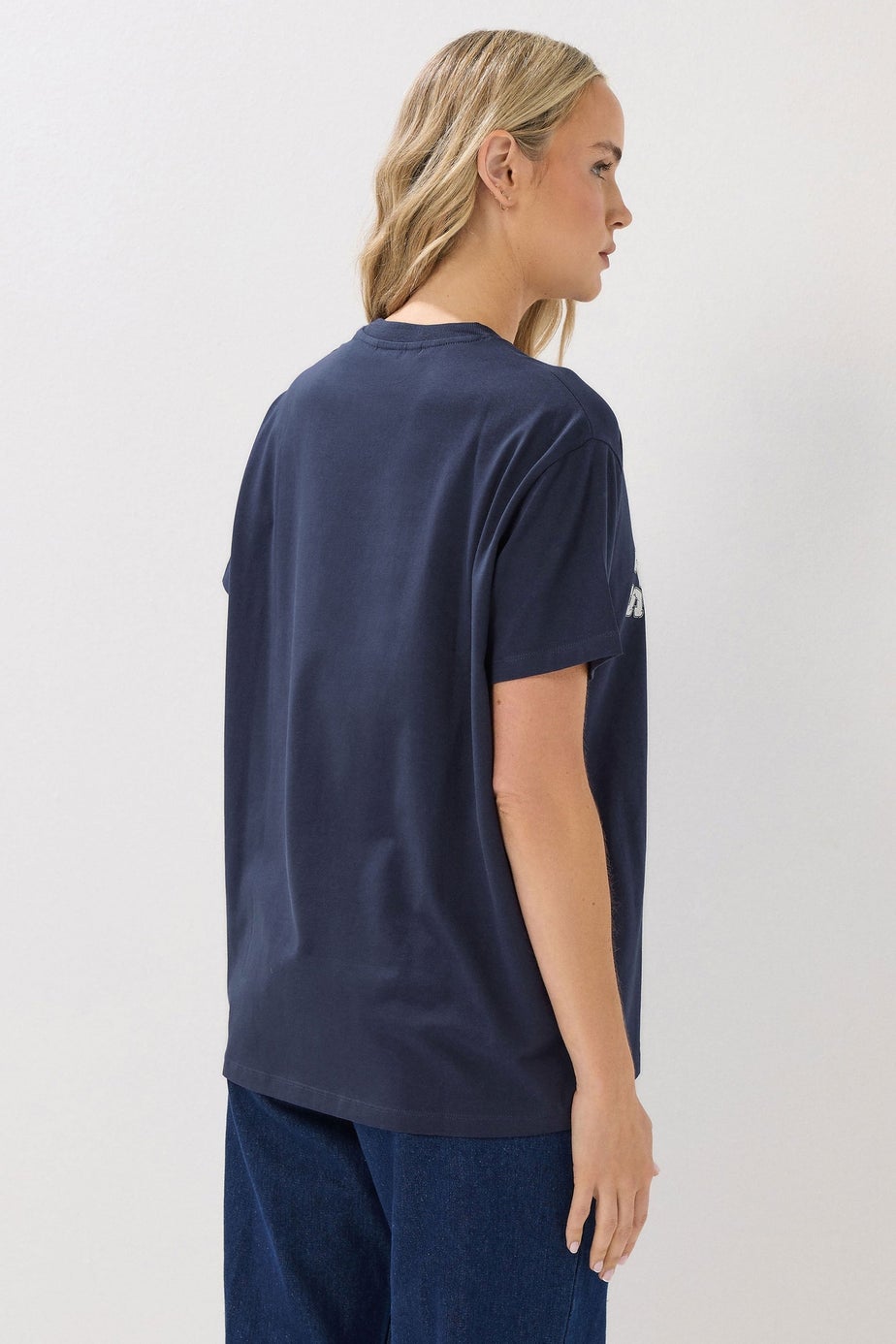 Long Tall Sally Navy Blue Cotton 'San Francisco' Slogan T-Shirt