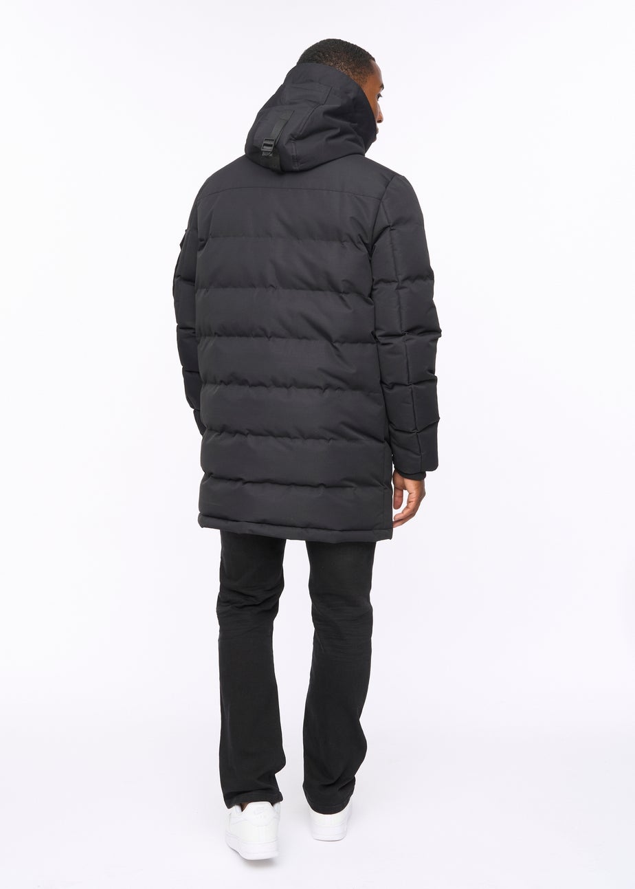 Crosshatch Black Milwaka Long Jacket