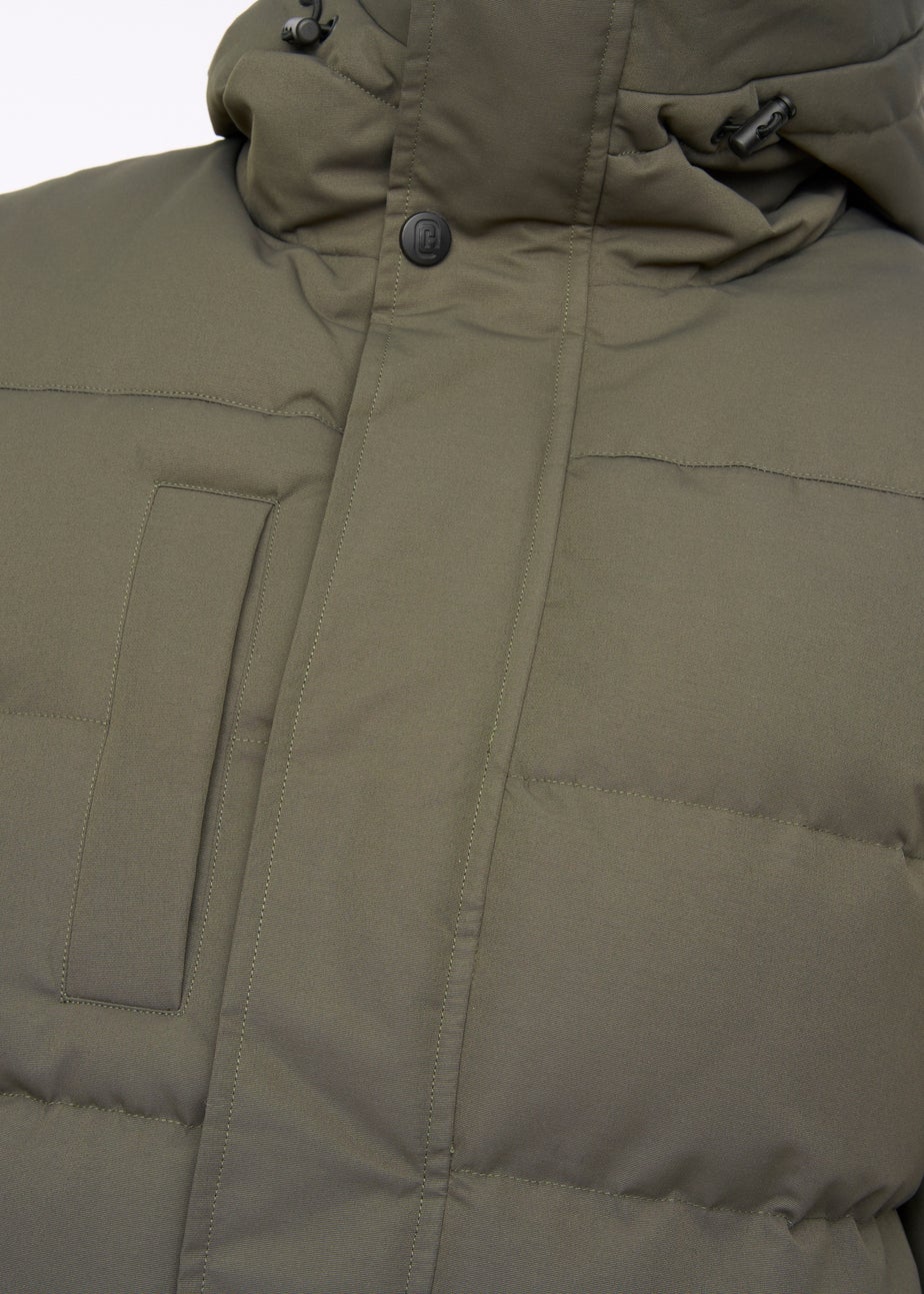 Crosshatch Olive Milwaka Long Jacket
