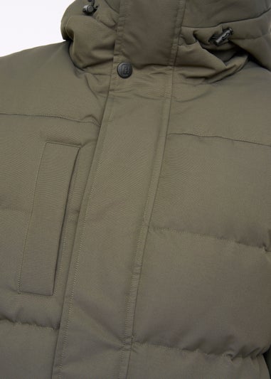 Crosshatch Olive Milwaka Long Jacket