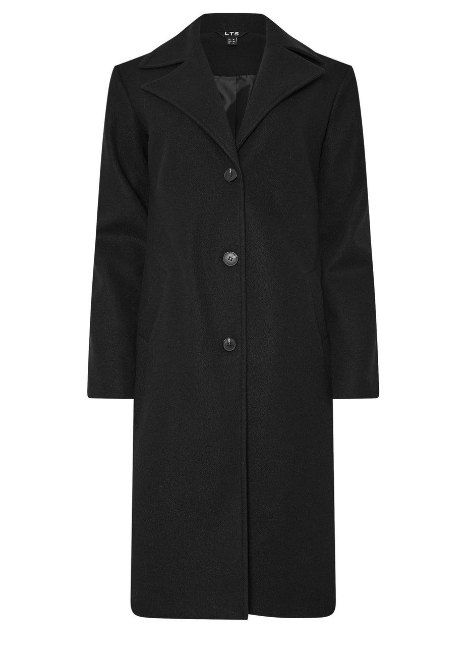 Long Tall Sally Black Formal Midi City Coat