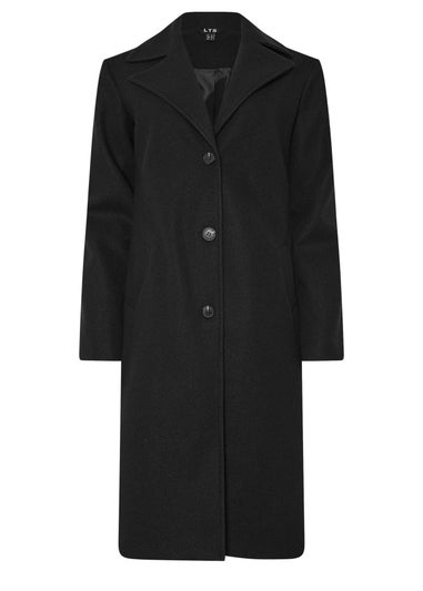 Long Tall Sally Black Formal Midi City Coat