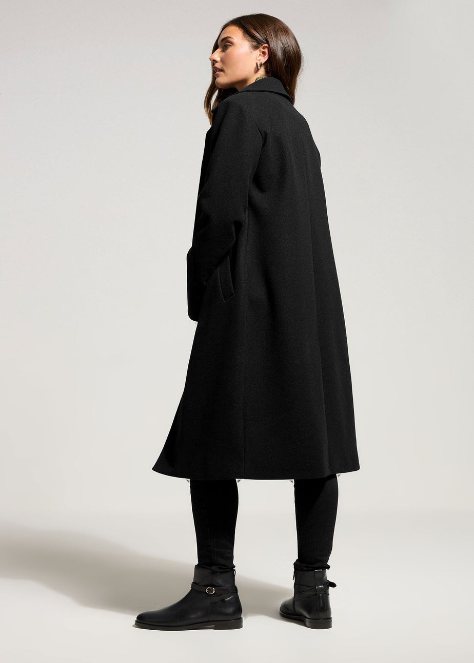 Long Tall Sally Black Formal Midi City Coat