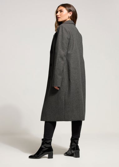 Long Tall Sally Charcoal Grey Formal Midi City Coat