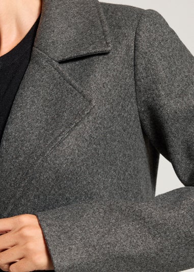 Long Tall Sally Charcoal Grey Formal Midi City Coat
