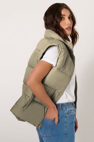 Long Tall Sally Natural Brown Padded Gilet