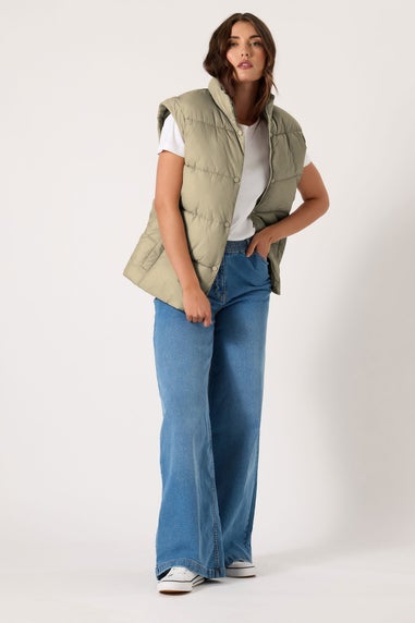 Long Tall Sally Natural Brown Padded Gilet