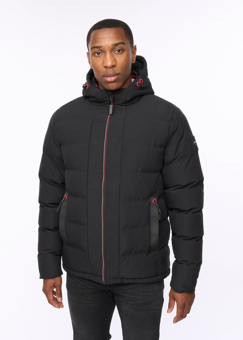 Crosshatch Black Kampnew Embossed Jacket