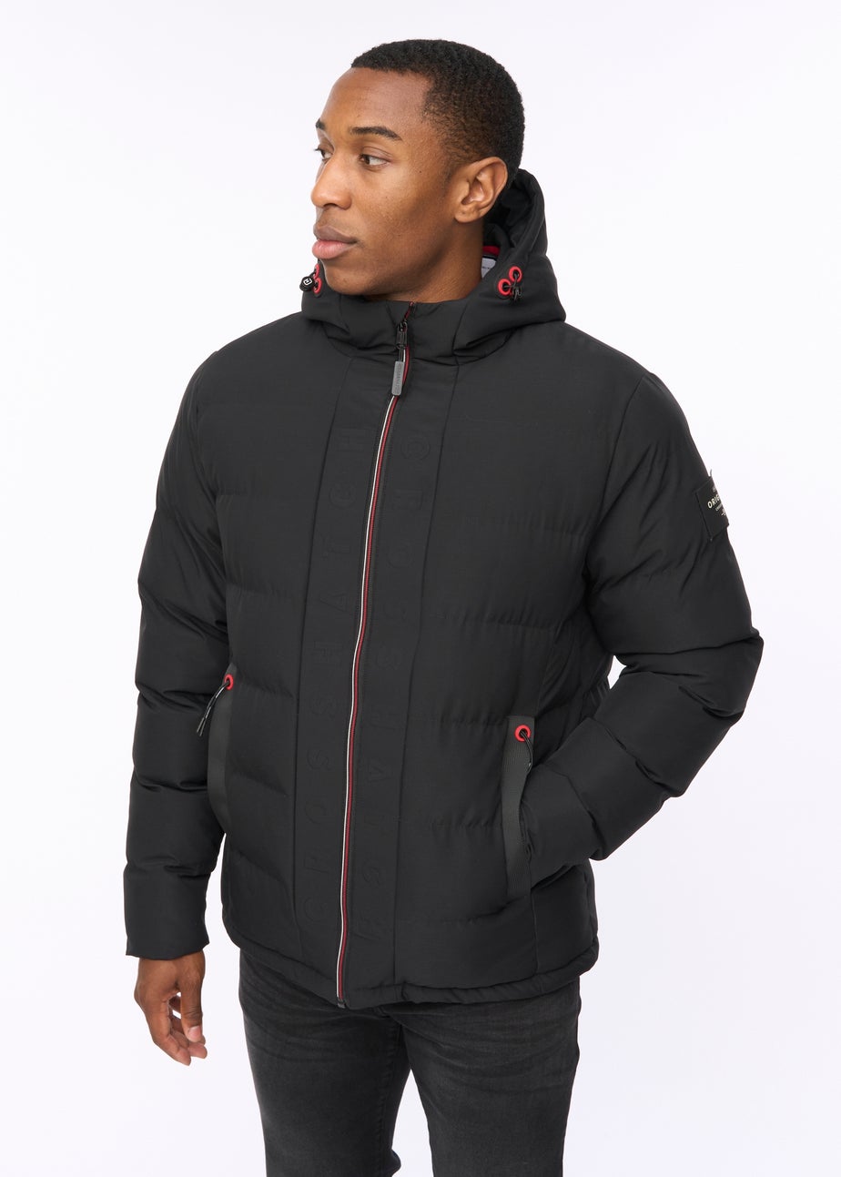 Crosshatch Black Kampnew Embossed Jacket