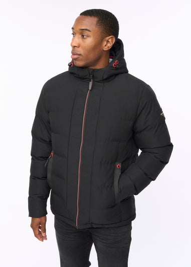 Crosshatch Black Kampnew Embossed Jacket