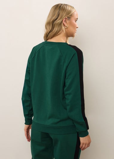 Long Tall Sally Green Colour Block Sweatshirt