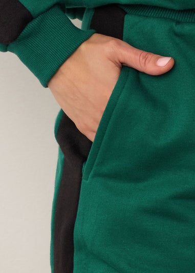 Long Tall Sally Green Colour Block Cuffed Joggers