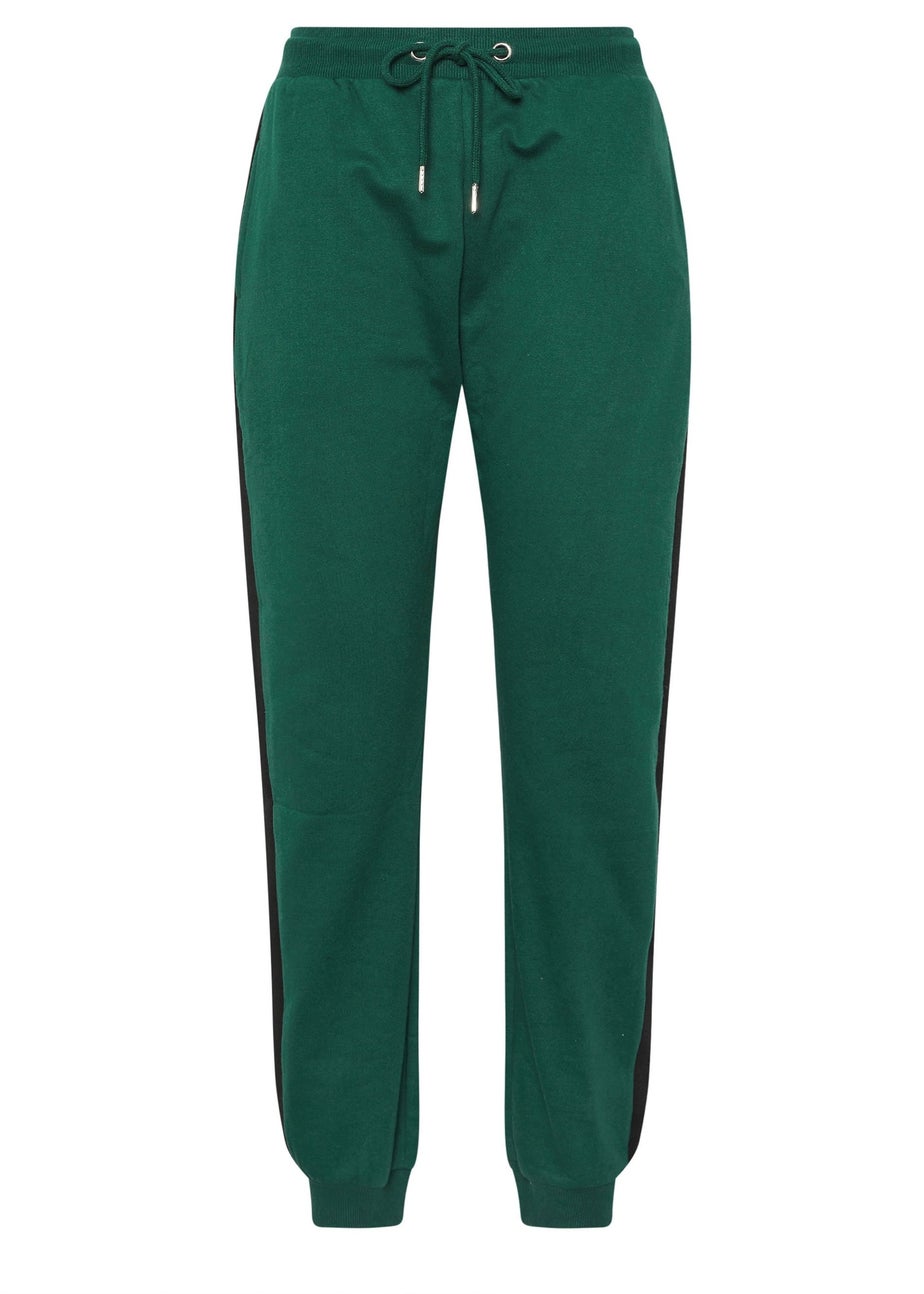 Long Tall Sally Green Colour Block Cuffed Joggers