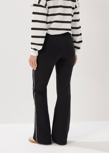 Long Tall Sally Black Striped Kick Flare Leggings