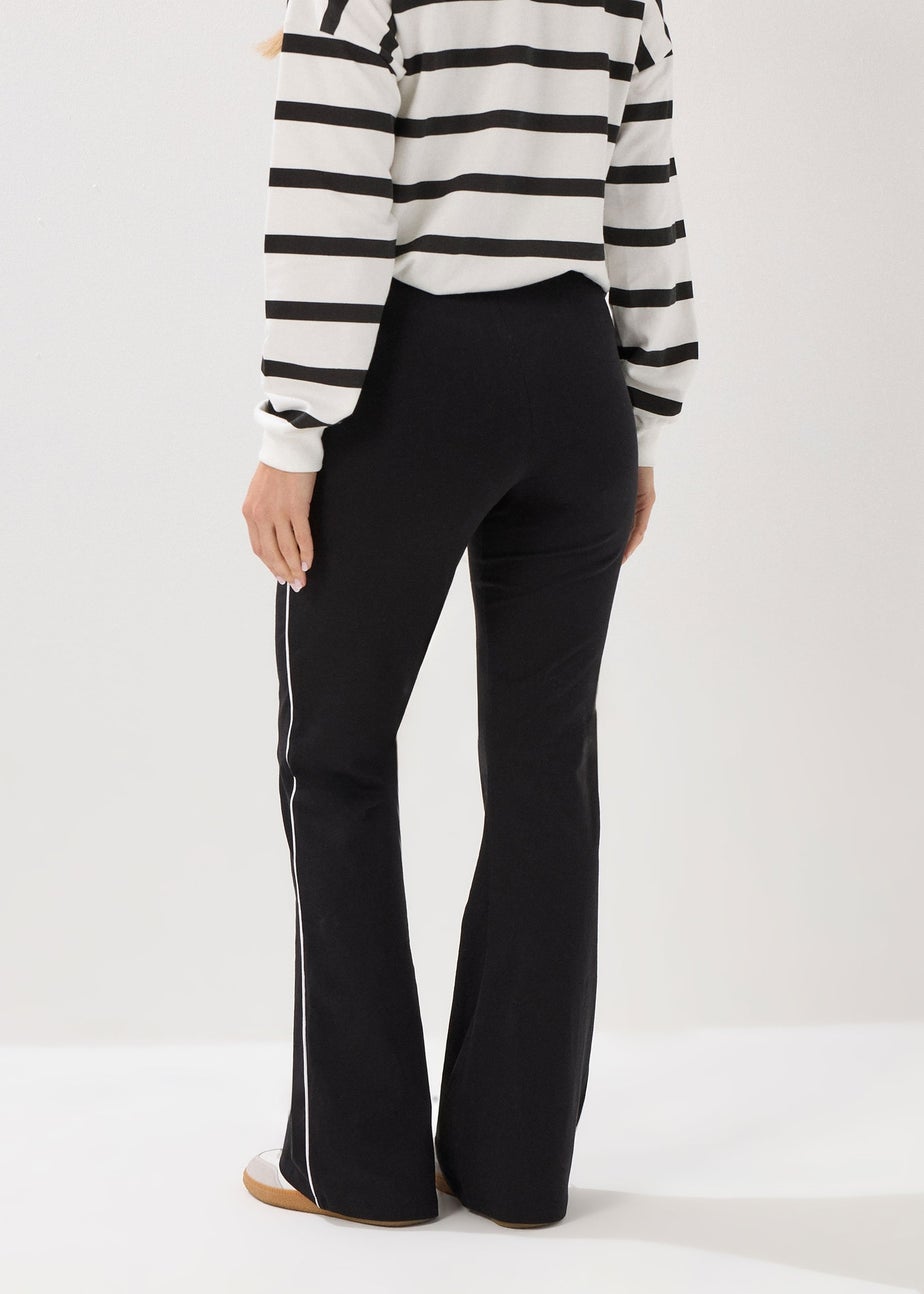Long Tall Sally Black Striped Kick Flare Leggings