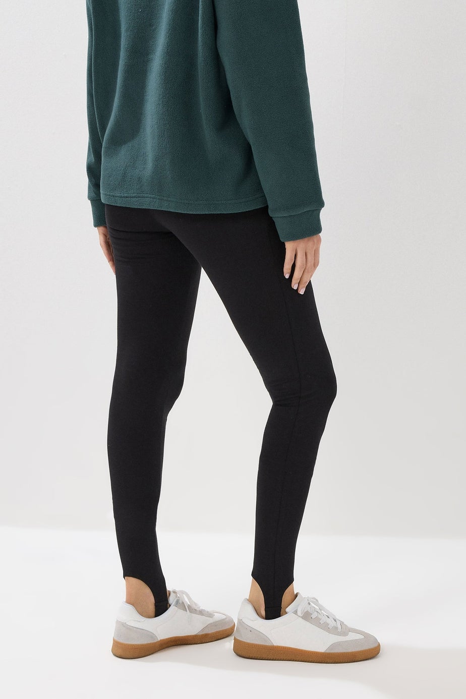 Long Tall Sally Black Cotton Stirrup Leggings