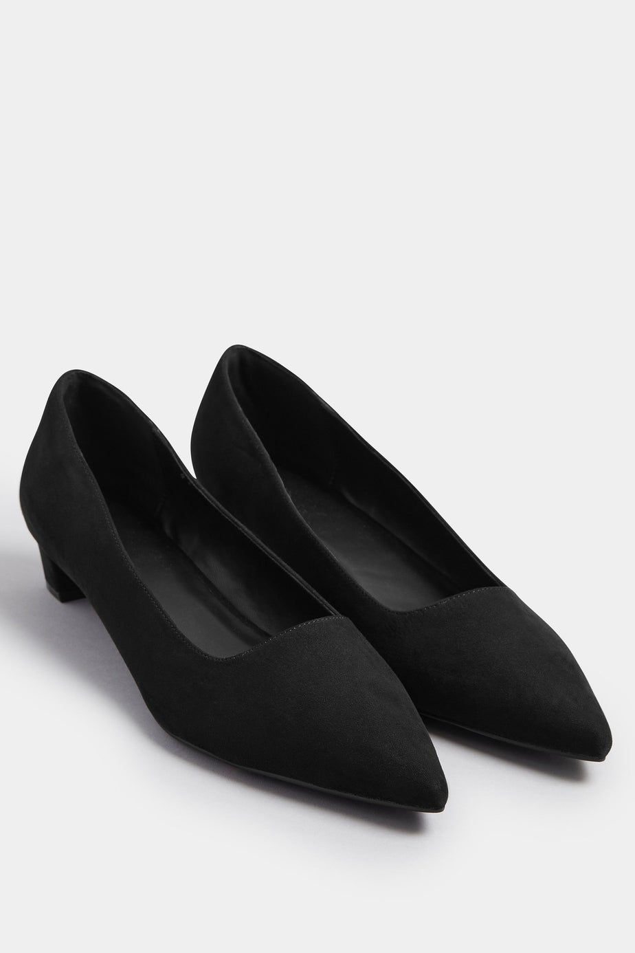 Long Tall Sally Black Pointed Block Court Heel