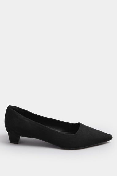 Long Tall Sally Black Pointed Block Court Heel