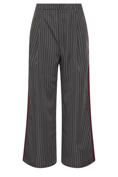 PixieGirl Petite Grey Pinstripe Wide Leg Trouser